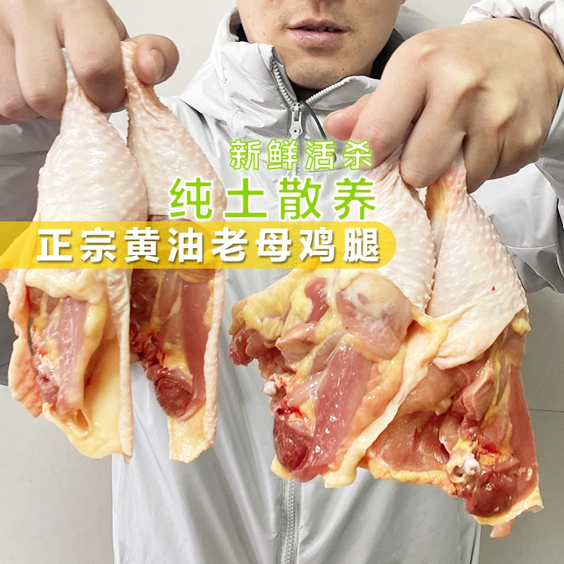 散养2年黄油老母鸡边腿 现杀 新鲜美味顺丰冷链W1 包冰率不含冰