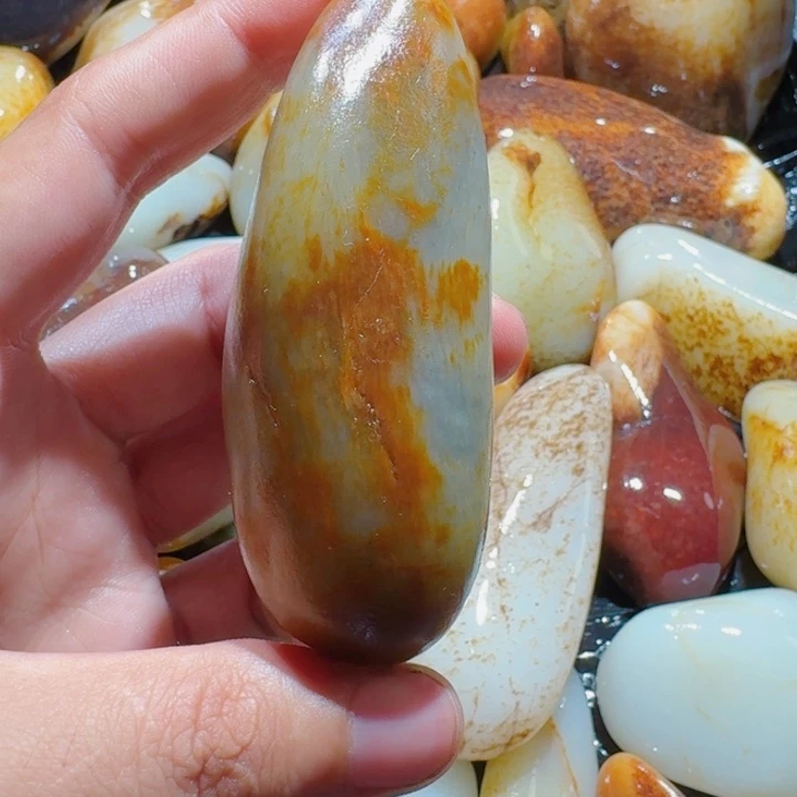 和田玉未镶嵌挂件126克