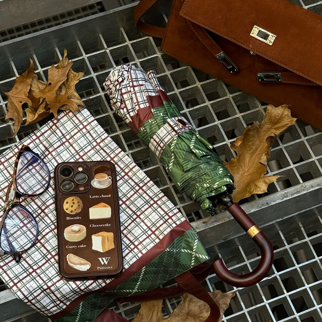【英伦格韵】复古仿红木定制弯柄黑胶晴雨两用伞防晒防紫外线雨伞