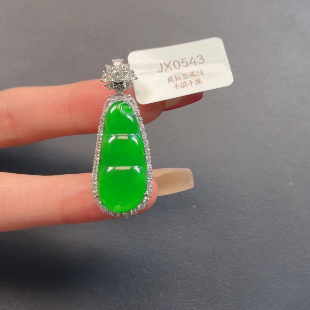 翡翠银S925镶嵌颈饰