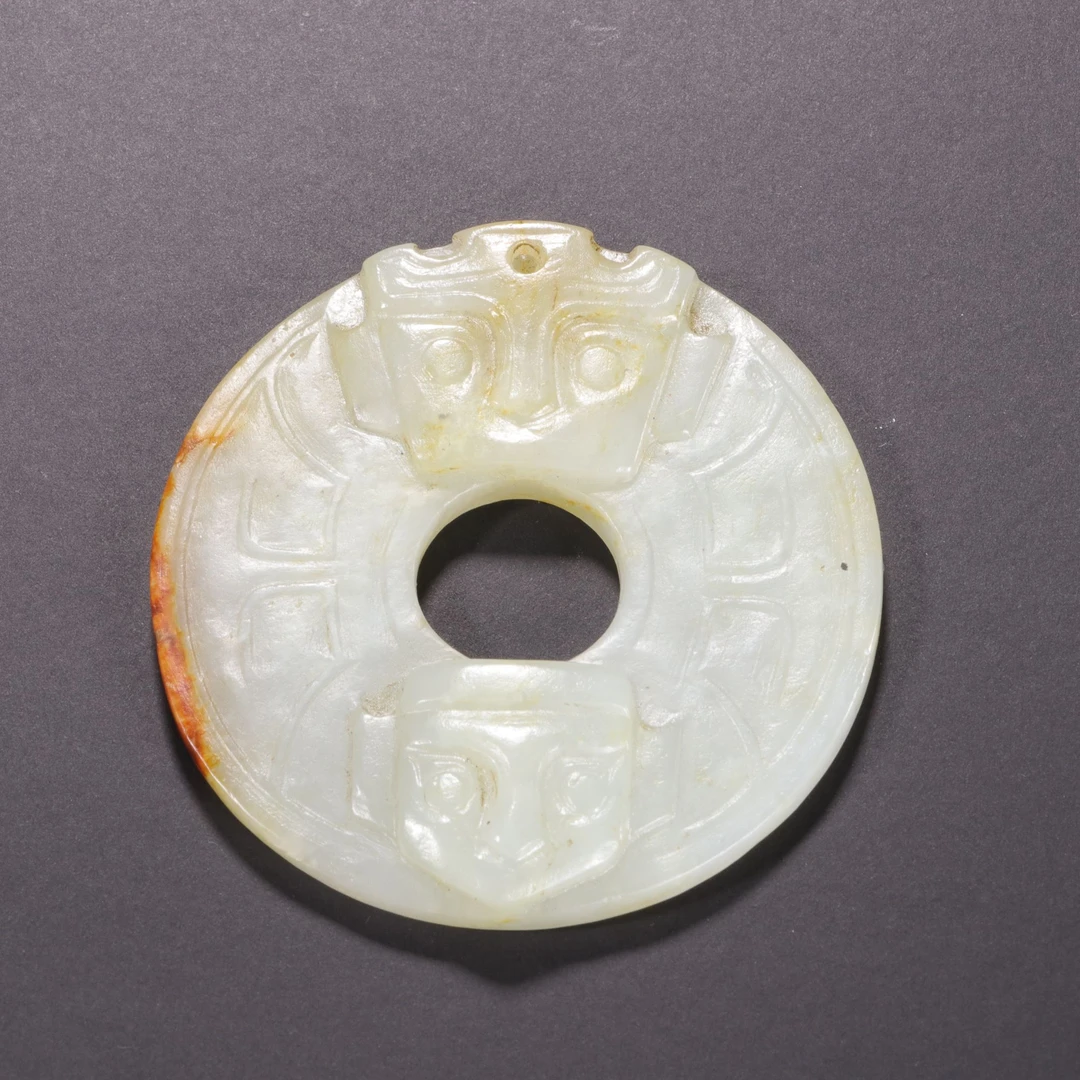 【程田文物】清代 玉饕餮纹璧250920X-09