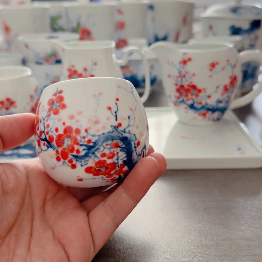 喝***香景德镇釉下青花五彩