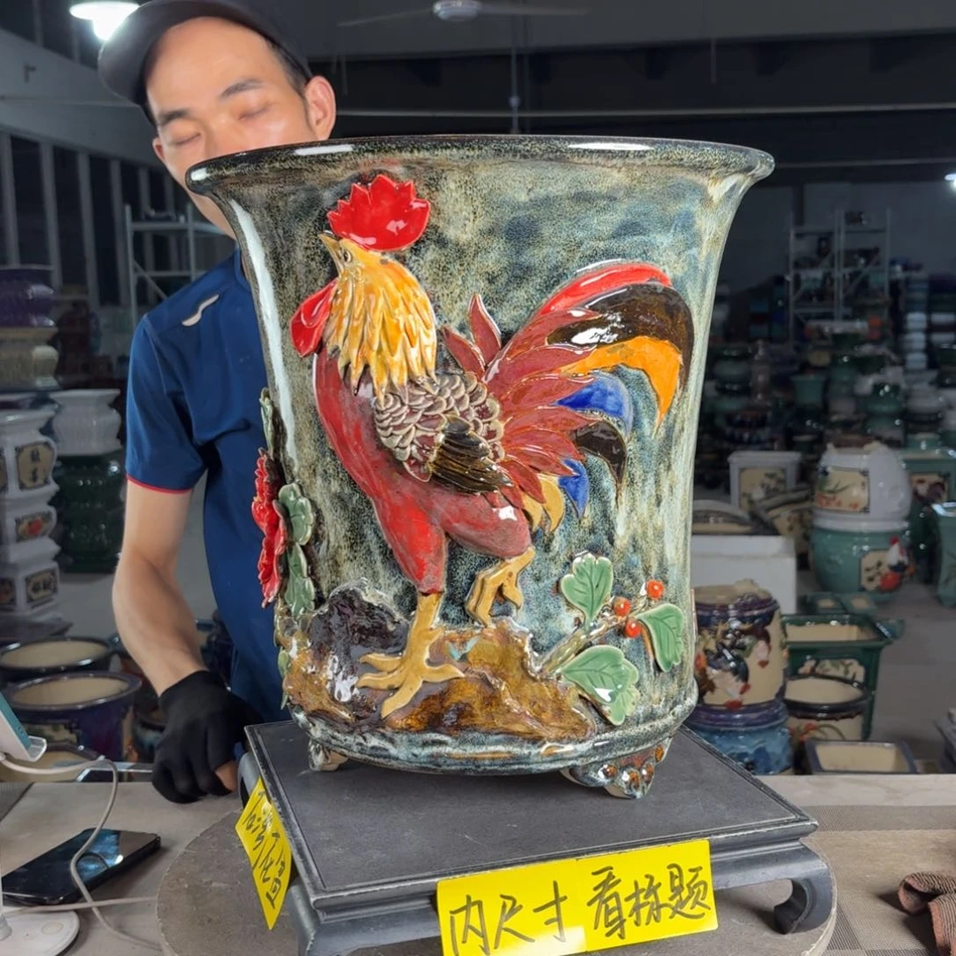 一风堂石湾花盆 内30*34