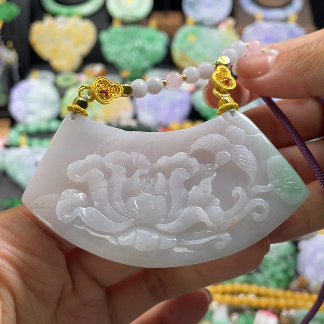 翡翠未镶嵌颈饰代编织