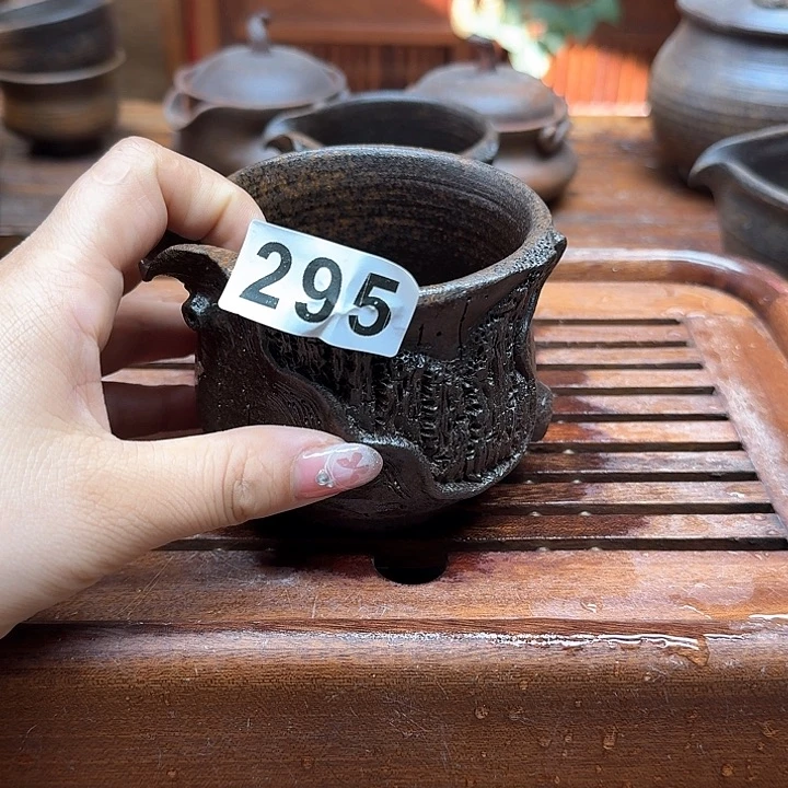 纯手工制作粗陶茶具