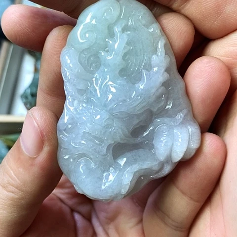 颈饰未镶嵌翡翠福豆豆珠宝翡翠颈饰