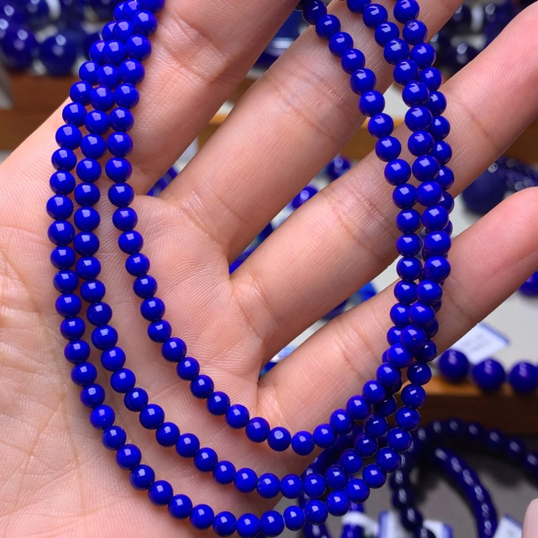 青金石手串未镶嵌4mm4圈