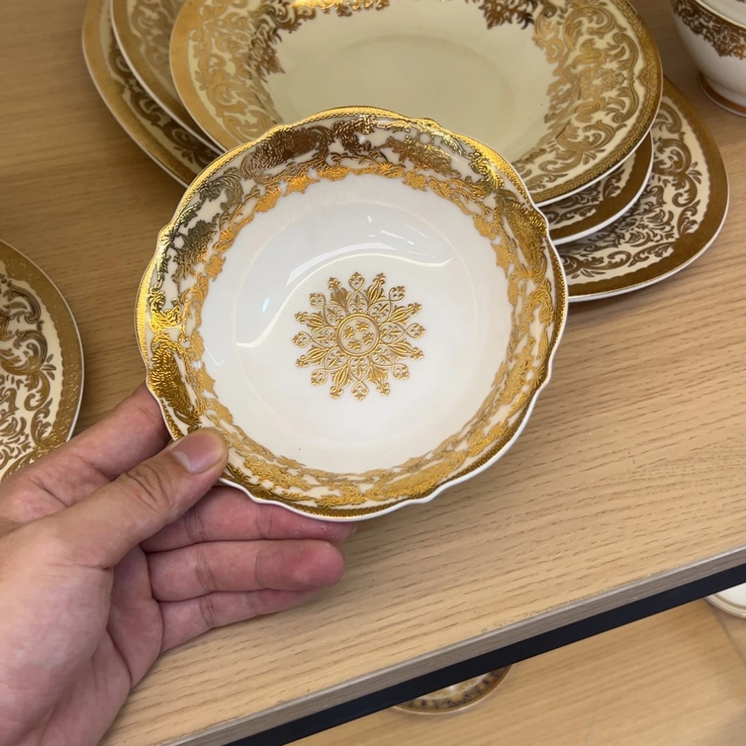 左***熹瓷片6寸水果碗一个