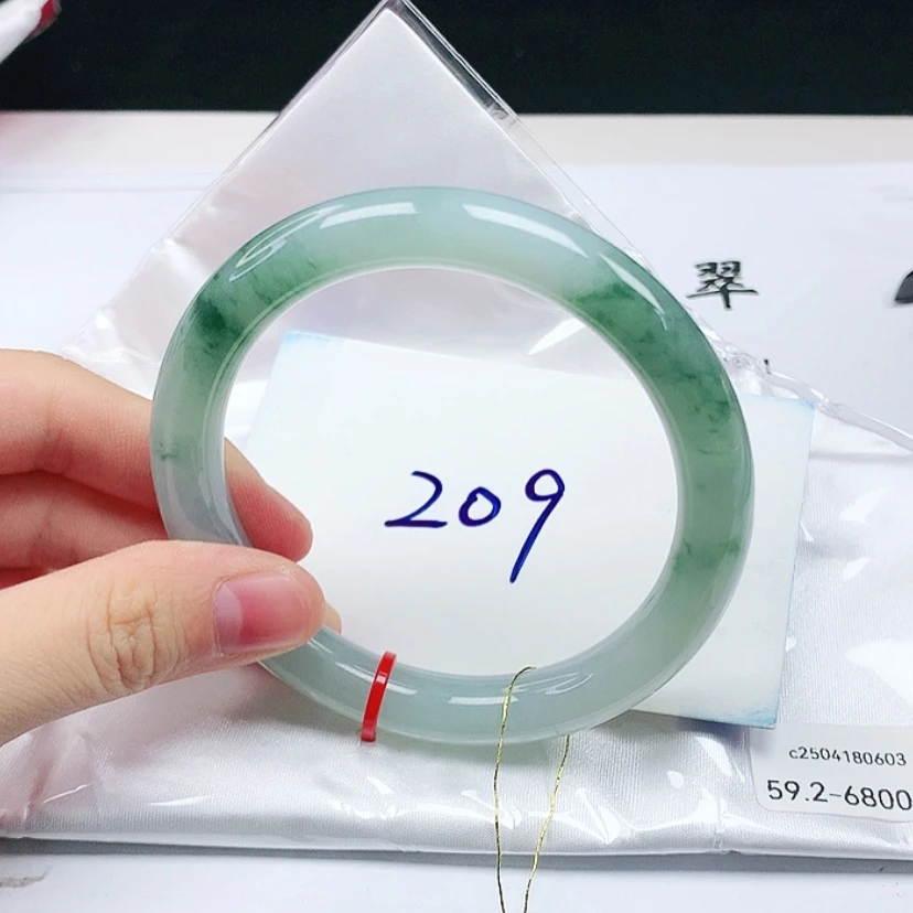 【闪购商品】翡翠手镯（圆镯）未镶嵌缅甸天然a货手镯59
