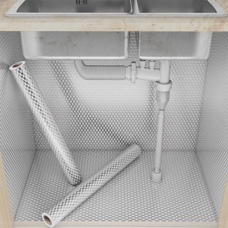 厨房防水防油锡纸贴纸橱柜内铺纸防潮防霉翻新专用铝箔纸加厚自粘