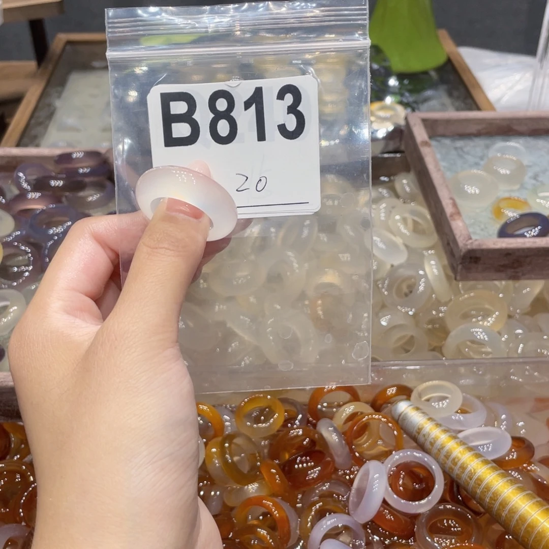 玛瑙/玉髓未镶嵌戒指813