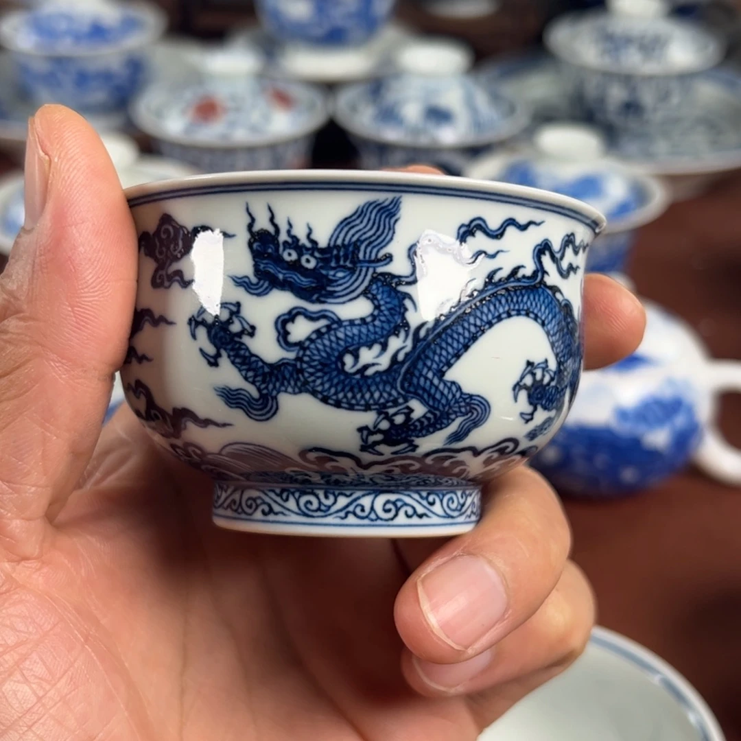 R***.陶瓷茶具龙纹炉式杯