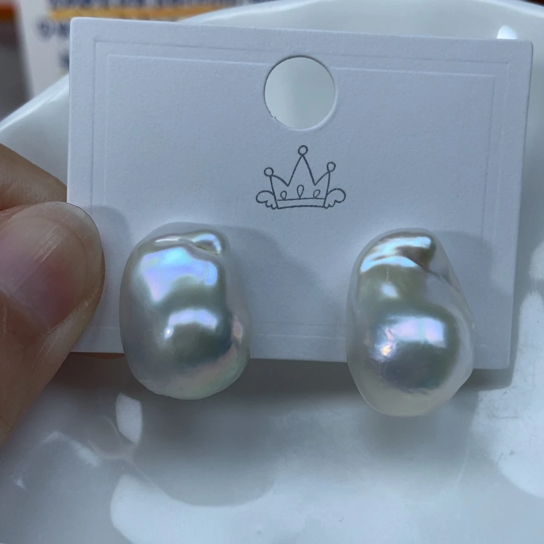 淡水珍珠耳环银S925镶嵌特价136