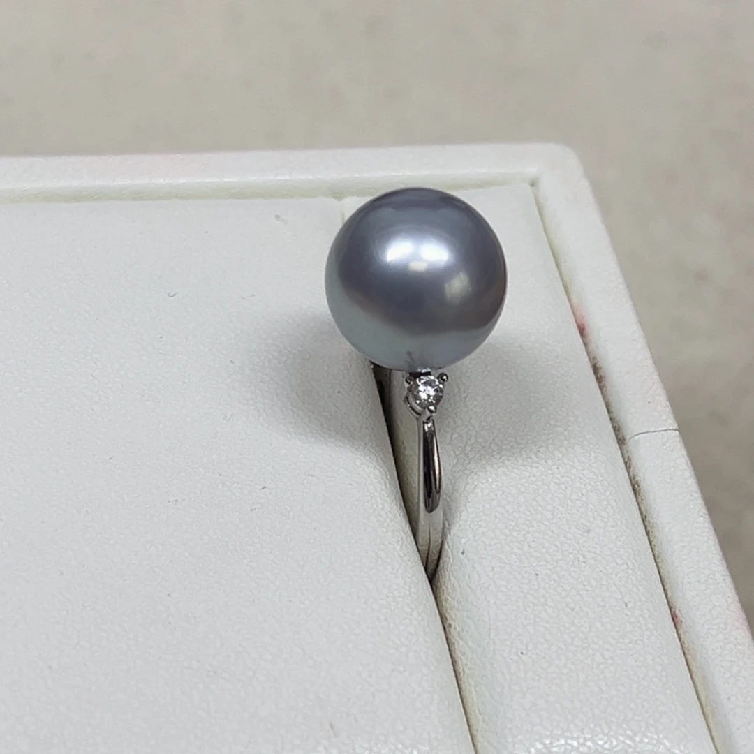 戒指银S925镶嵌海水珍珠12.1mm