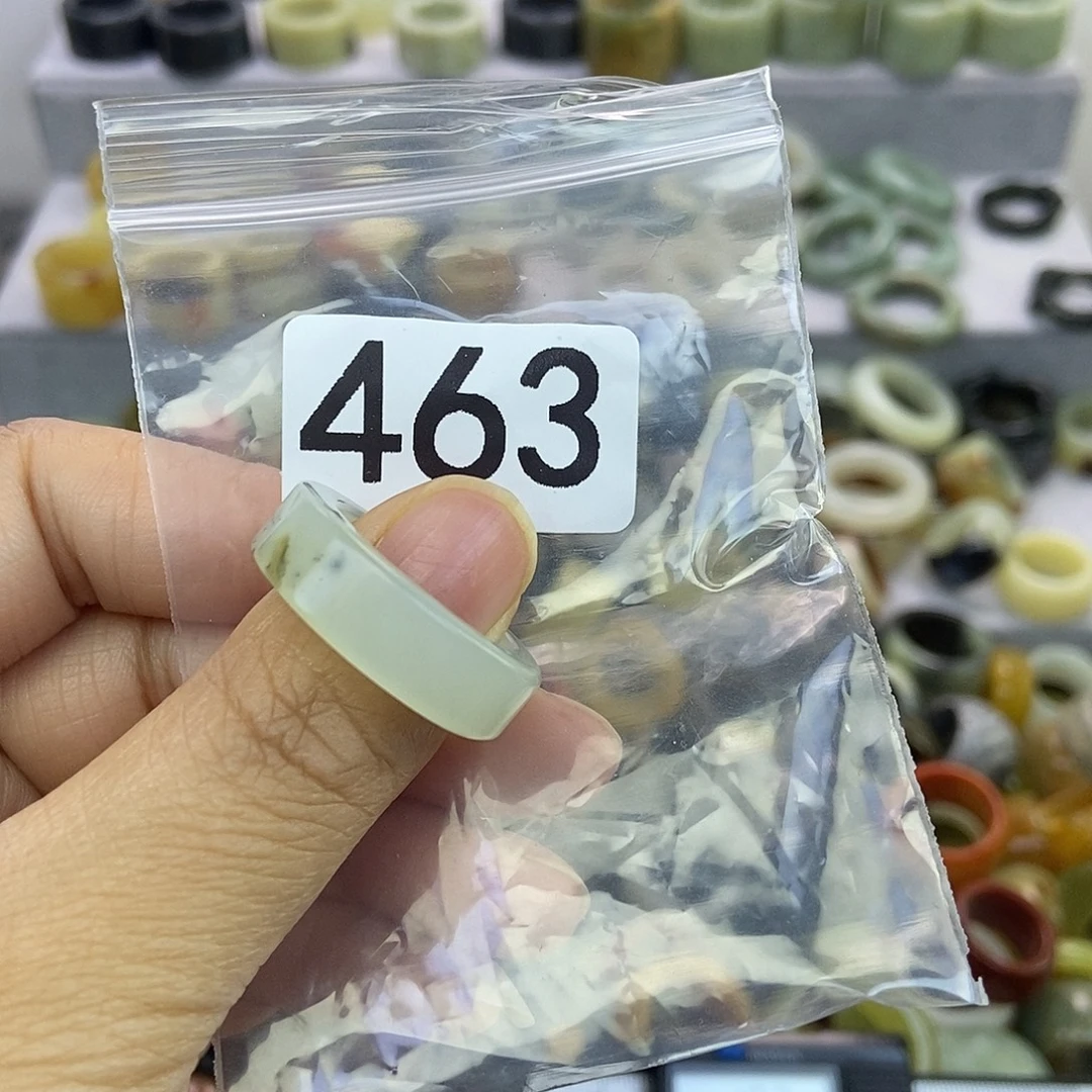 木***子蛇纹石玉未镶嵌戒指