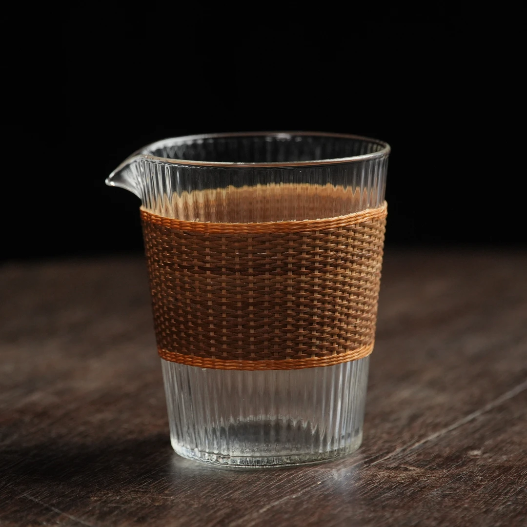 【藤编公道杯】喝茶器具茶道茶壶倒茶主人公道杯茶桌器具