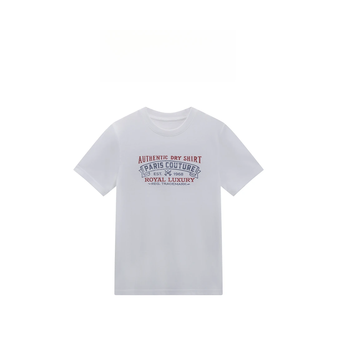 【私服现货】 时尚复古圆领短袖T恤宽松上衣B0990