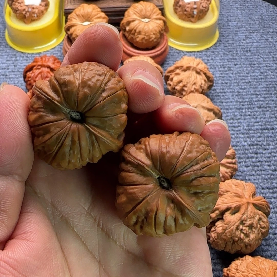 把件桃核?****ઈ文玩核桃全品南瓜墩