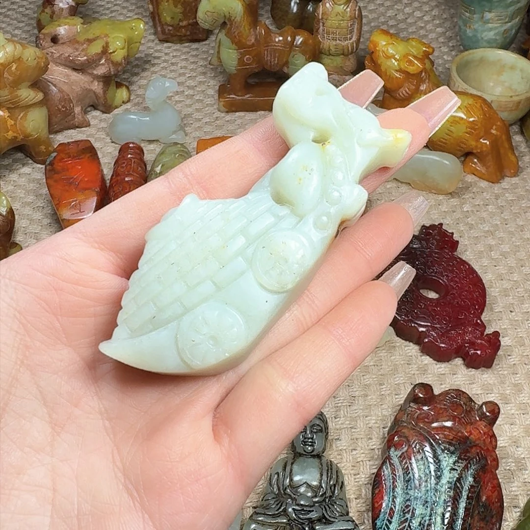 白玉菩提吊坠挂件