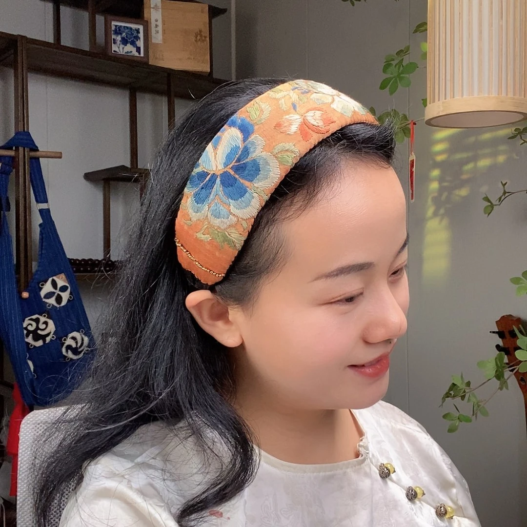 织绣老绣手工刺绣发箍