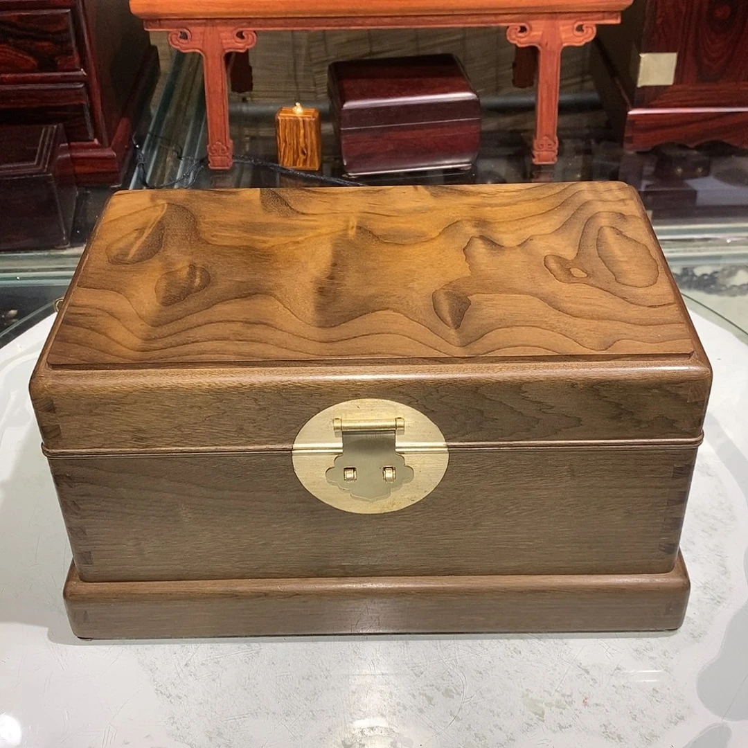 金丝楠阴沉料独板首饰盒26/16/13.5