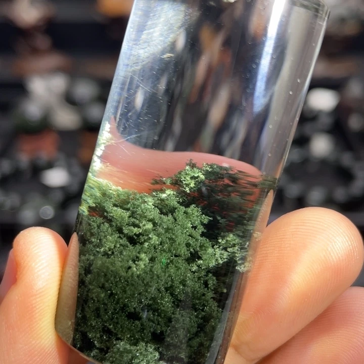 颈饰未镶嵌水晶绿幽灵聚宝盆柱子定制