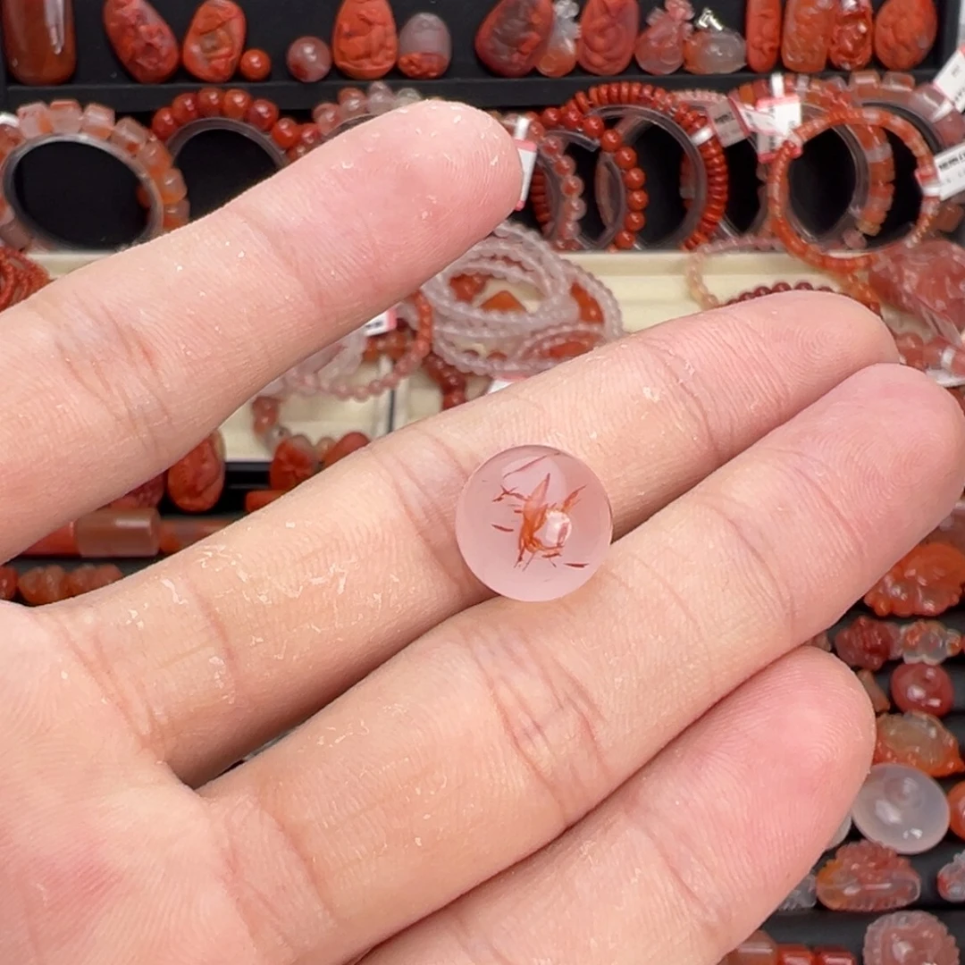 南红玛瑙未镶嵌颈饰圆珠11.8mm