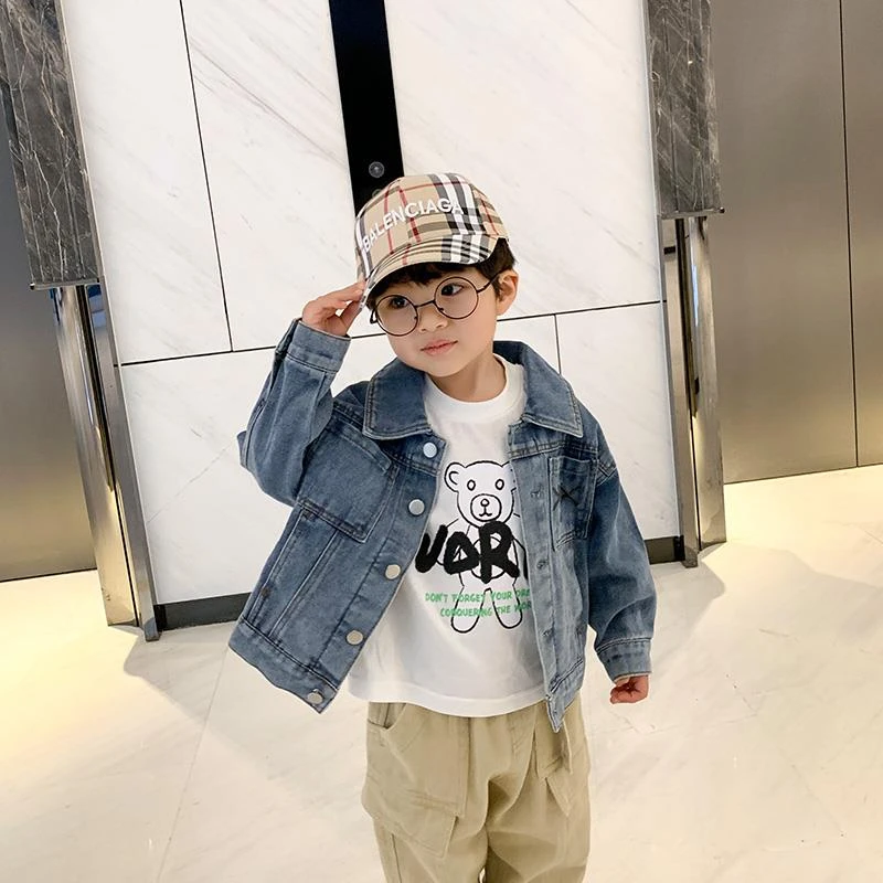 嘟嘟家清仓儿童男童女宝春夏春洋气韩版休闲婴幼儿牛仔童装外套