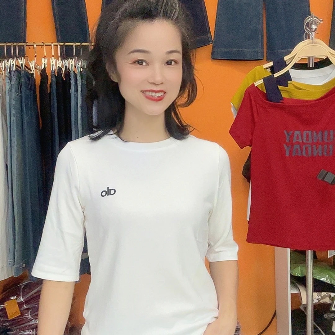 6314早秋新款五分袖羊绒上衣