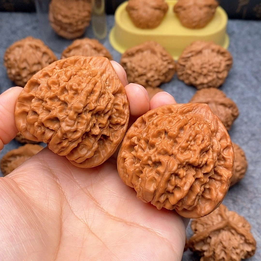 文玩核桃把件官帽47加全品