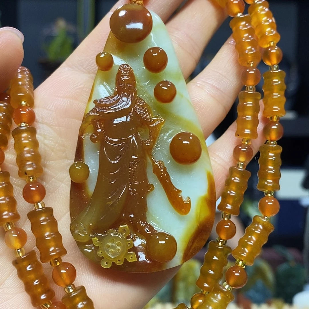 岫玉未镶嵌挂件吊坠