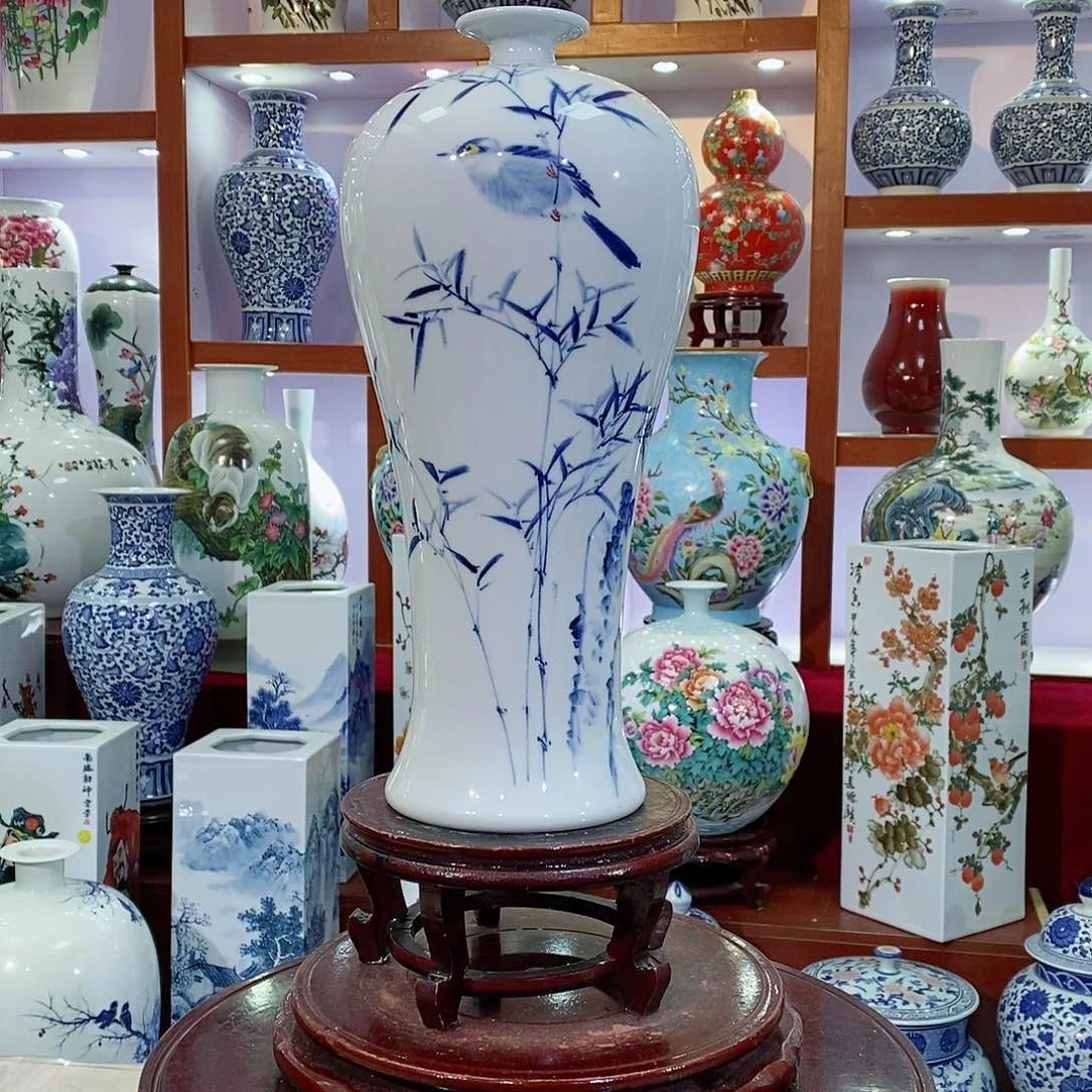 瓶景德镇手工手绘瓶