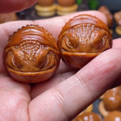 橄榄核手串/手链大嘴哇手球一对3.5左右