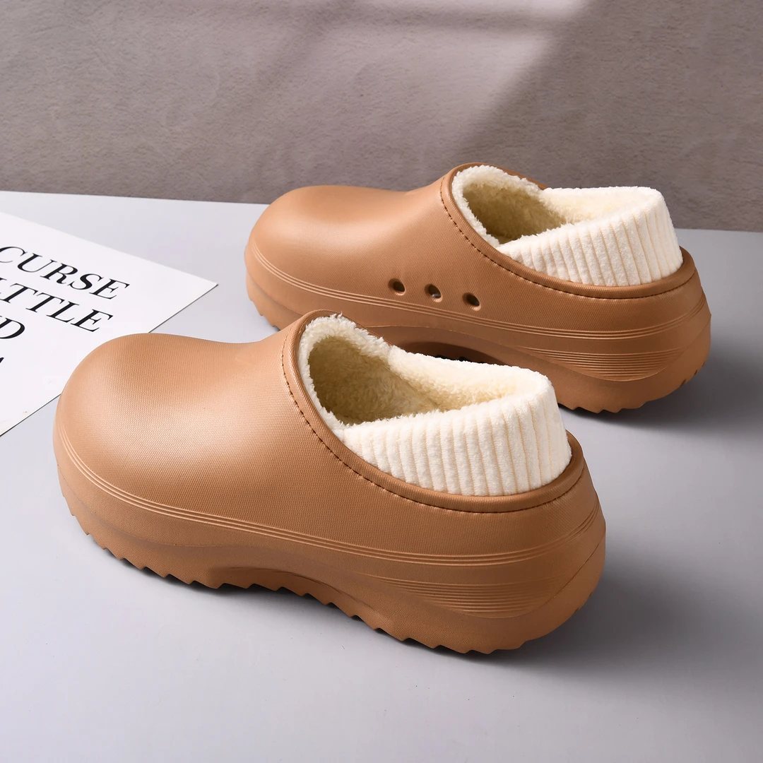 防水包跟棉拖鞋女士冬季2025新款外穿厚底防滑毛绒棉鞋超火棉拖鞋