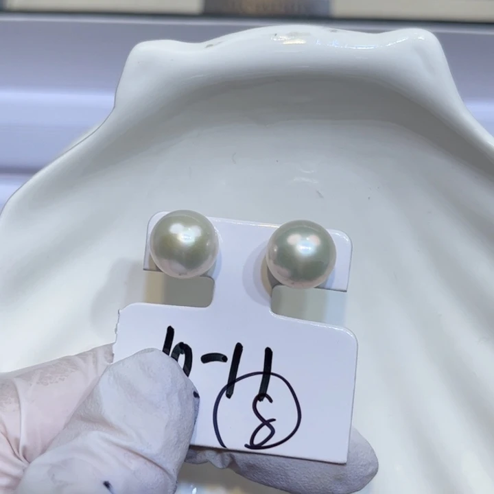 淡水珍珠耳饰银S925镶嵌