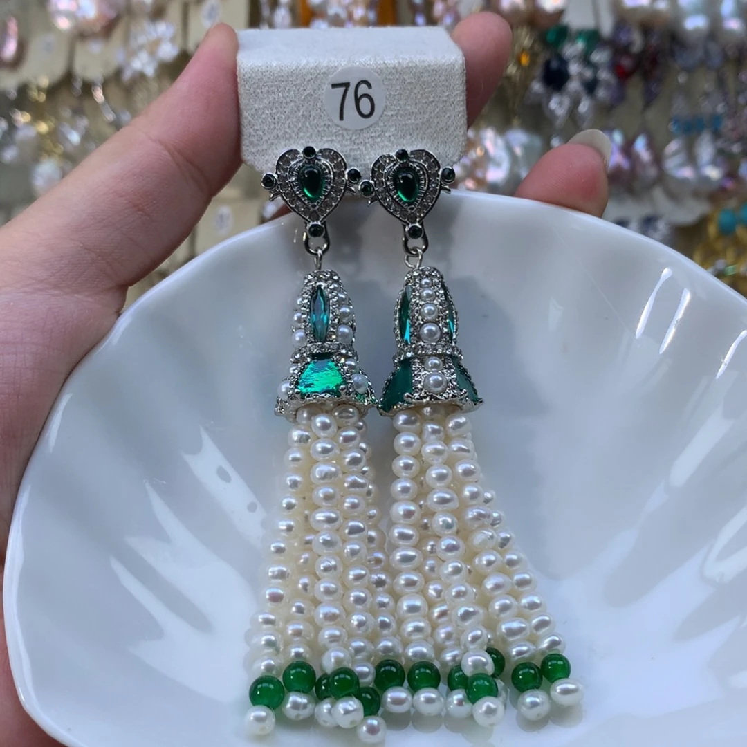 七***雪合金淡水珍珠耳环特价76号拍2个不退换