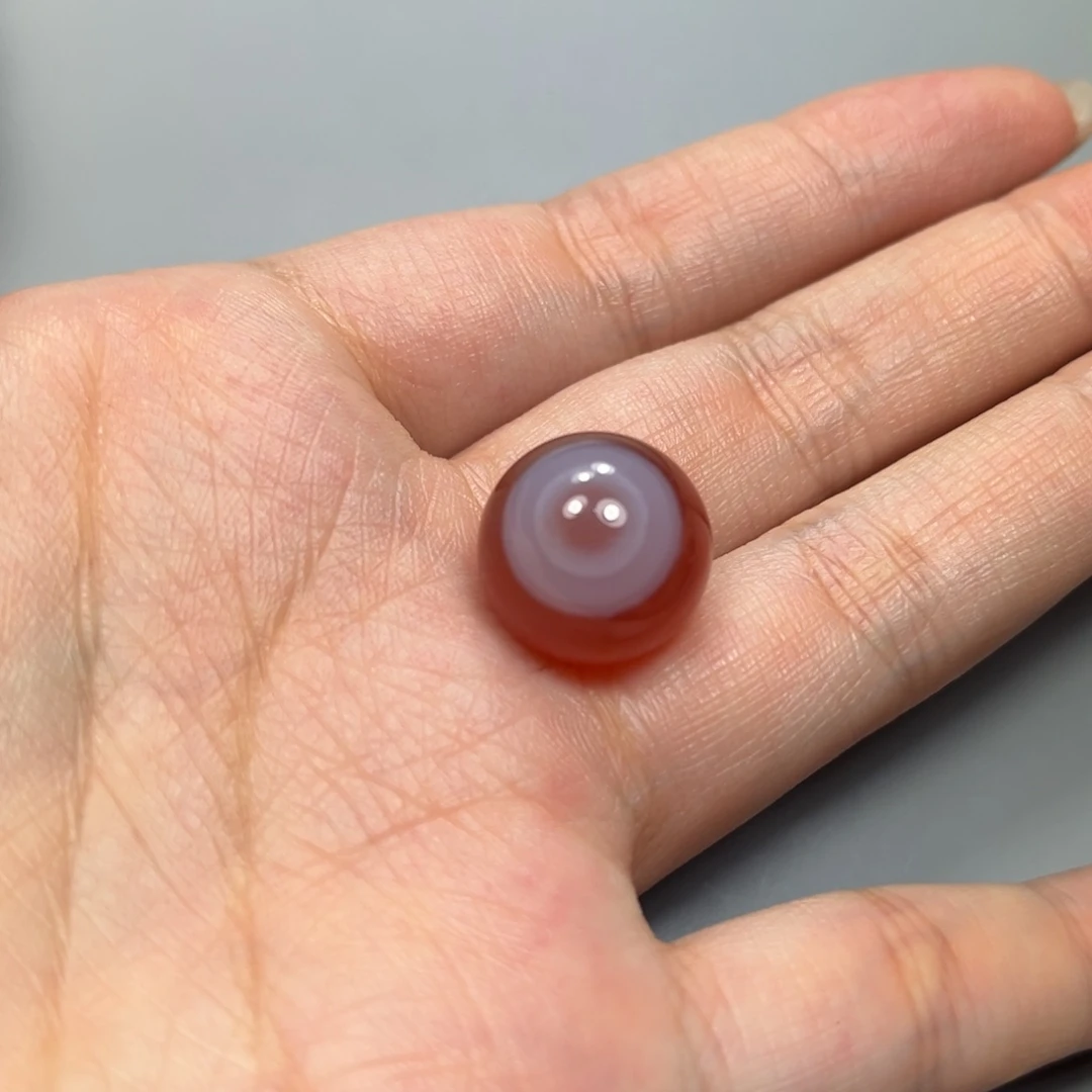 南红玛瑙红底天眼单珠14.7mm未镶嵌