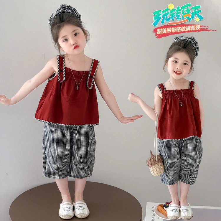 女童装2025新款儿童夏季女宝甜美6-12岁女儿服休闲爆款休闲套装