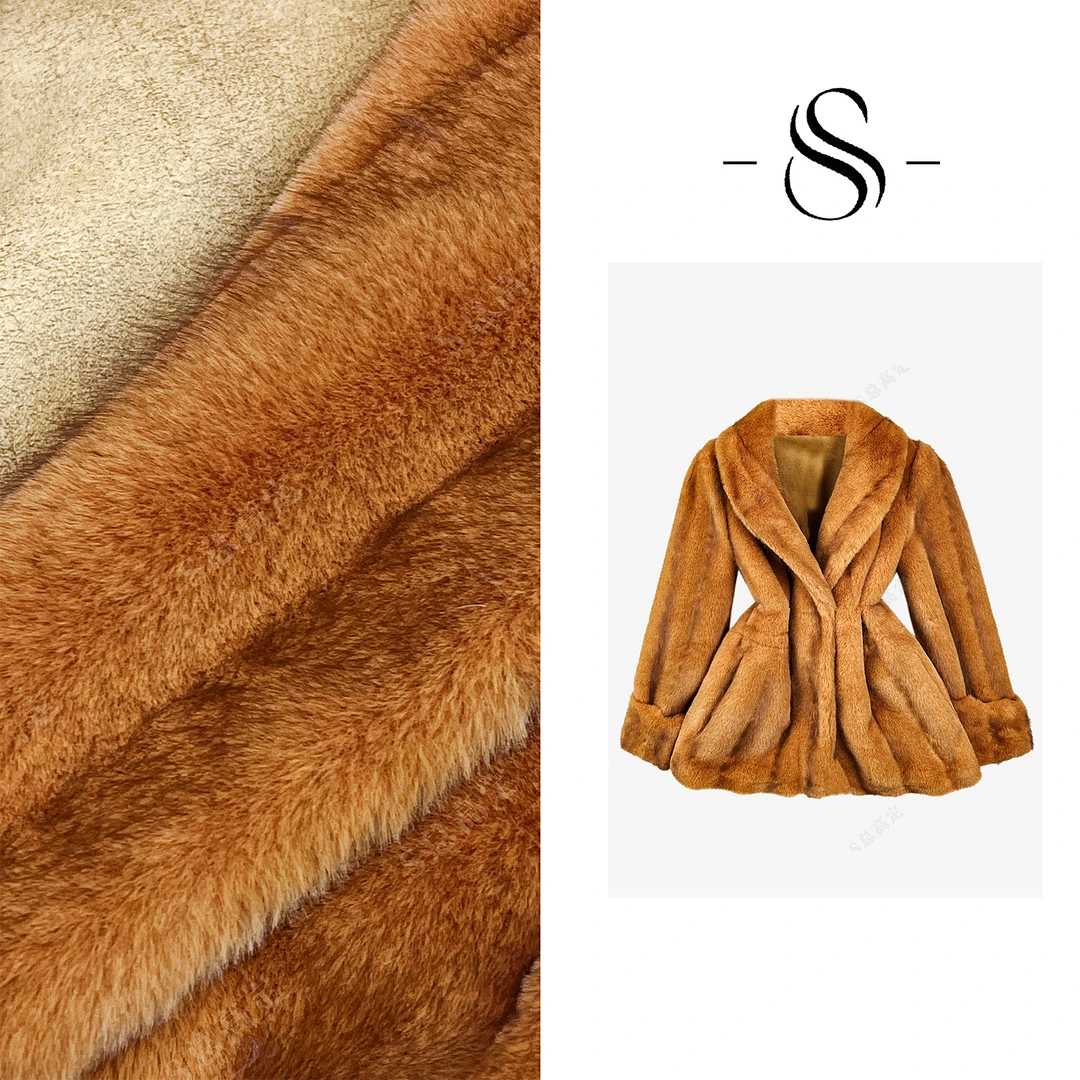 【妮妮】冬季新款法式高奢橙色奢品原创设计气质短外套D0443