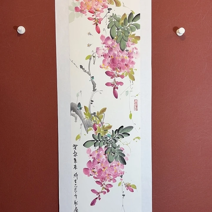 国画听兰老师花鸟