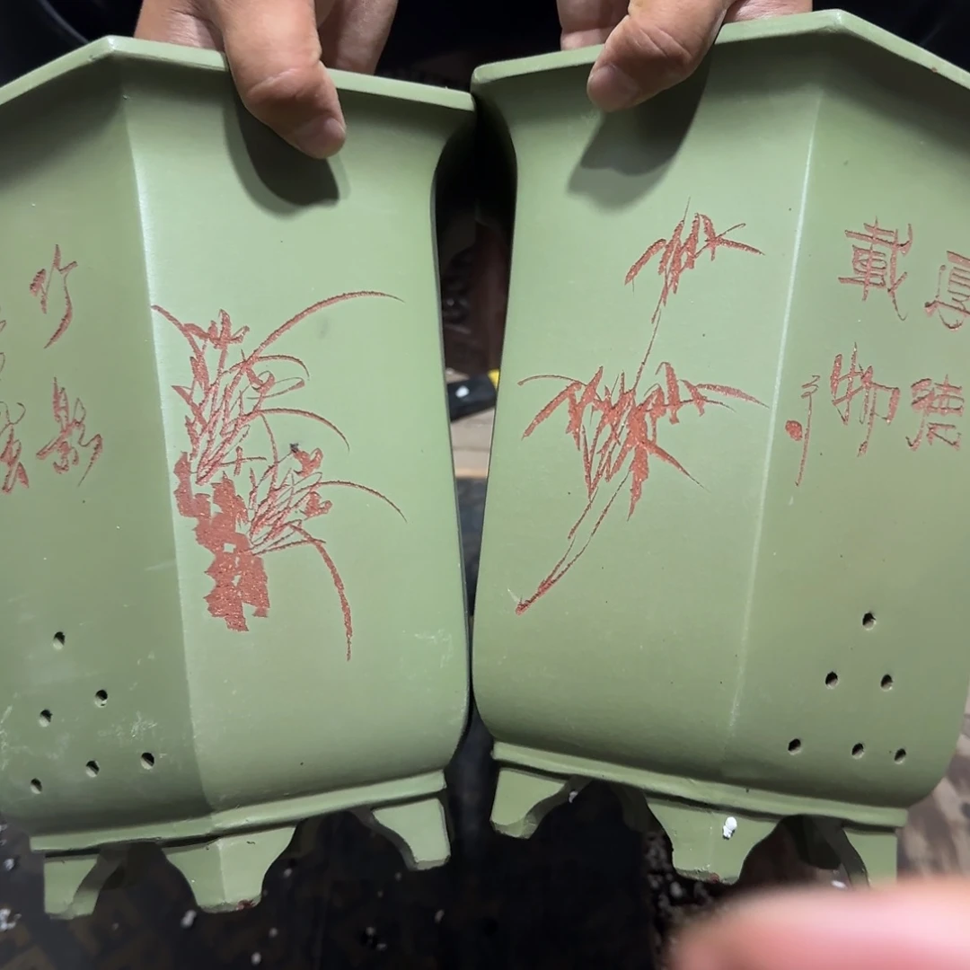 紫砂花盆口径19 17高度22