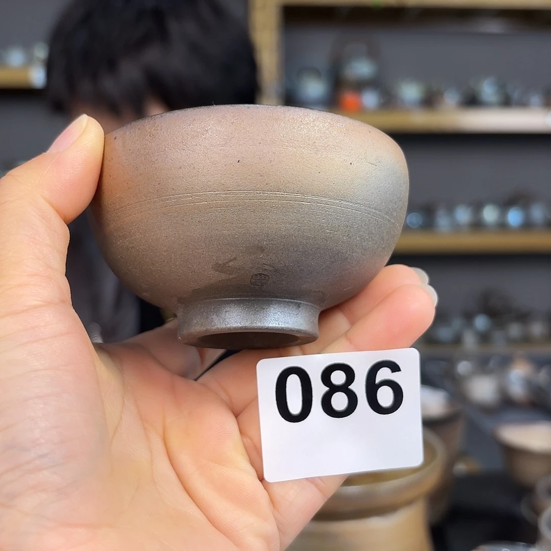 坭兴陶柴烧全手工原矿泥料杯100毫升