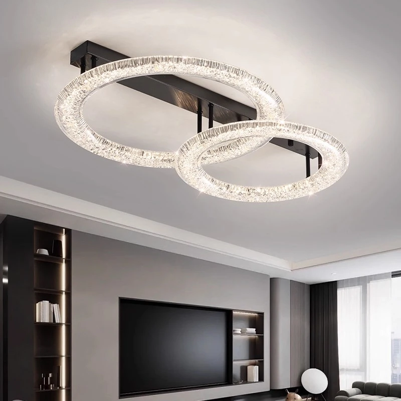 甜甜圈卧室吸顶灯意式极简轻奢高级感护眼现代书房主卧房间吸顶灯