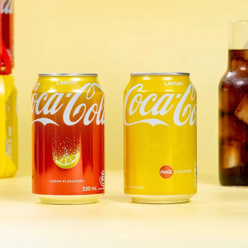 进口 港版 澳门版柠檬可乐330ml休闲办公室碳酸饮料