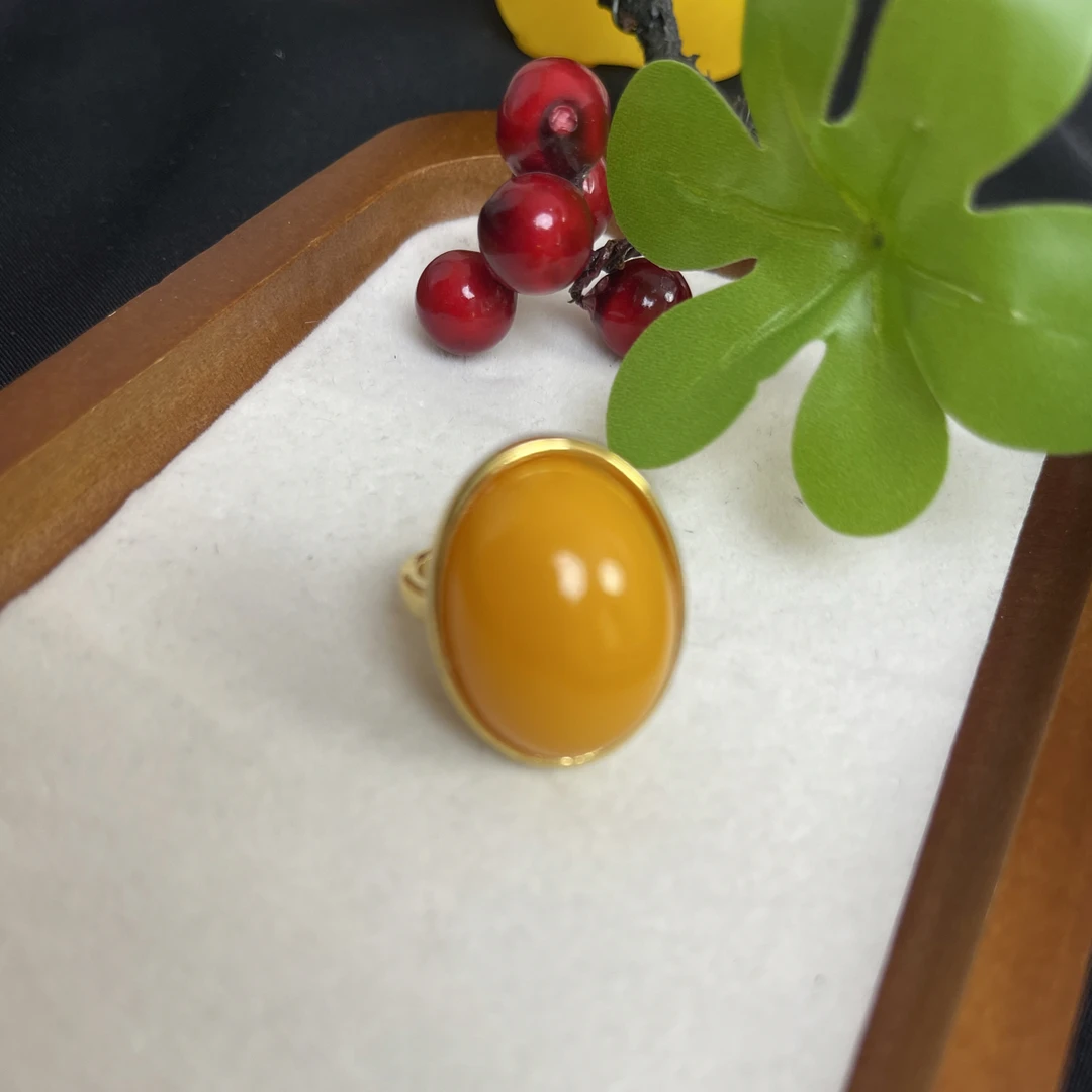 w00古巴新蜜蛋面戒指