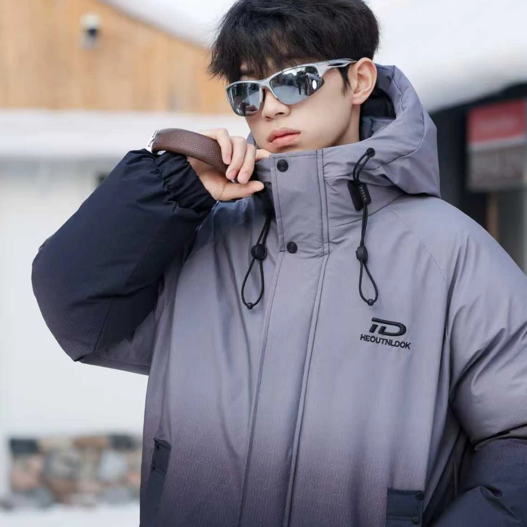 【实体品质】男童青少年冬季字母连帽派克棉服休闲加厚保暖100