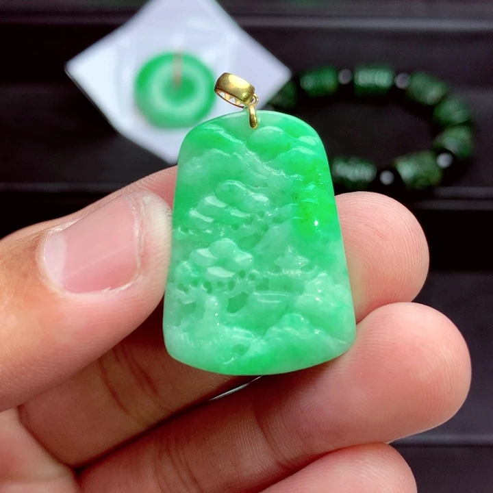 翡翠未镶嵌吊坠(不含链)
