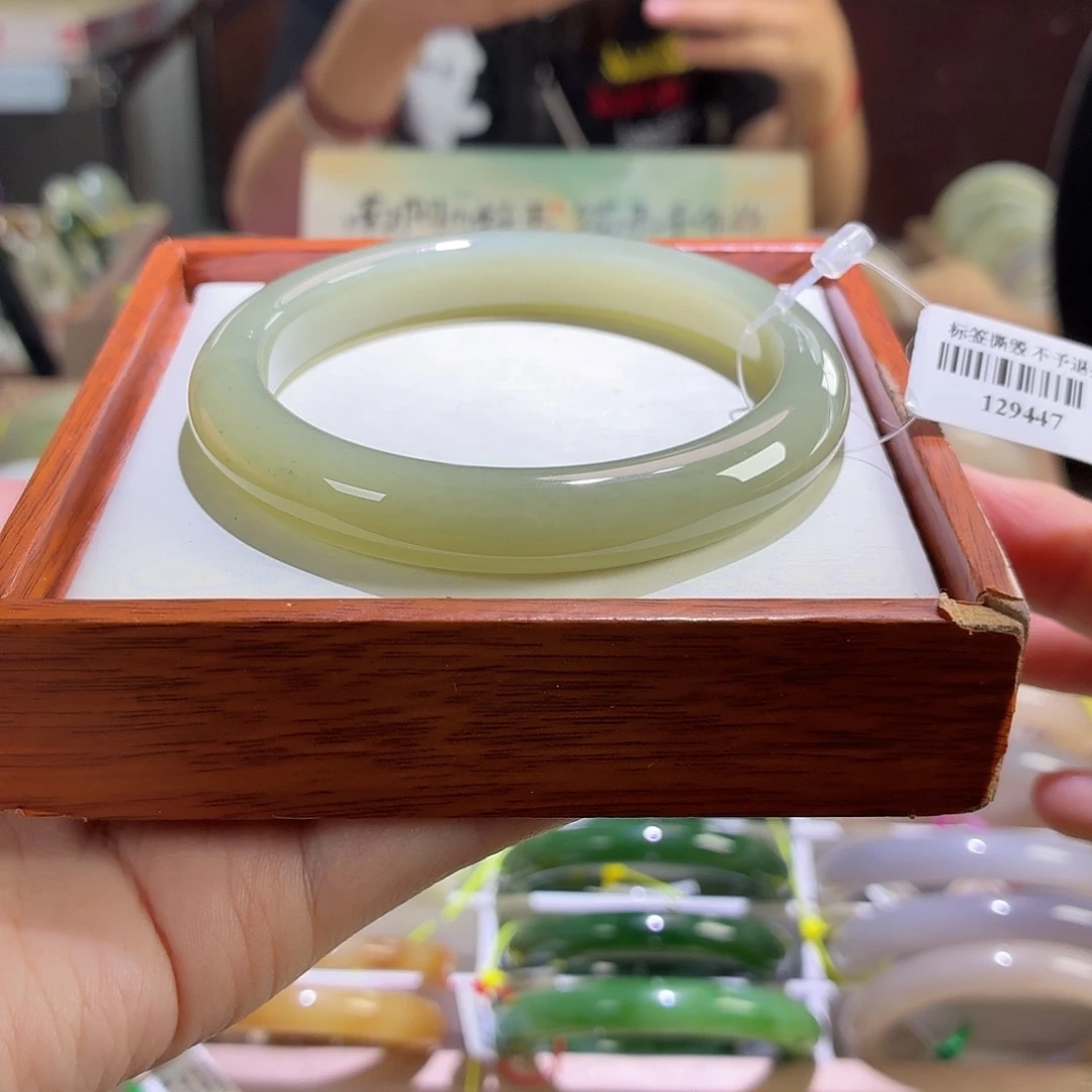 未镶嵌手镯和田玉茶晴60 链接6