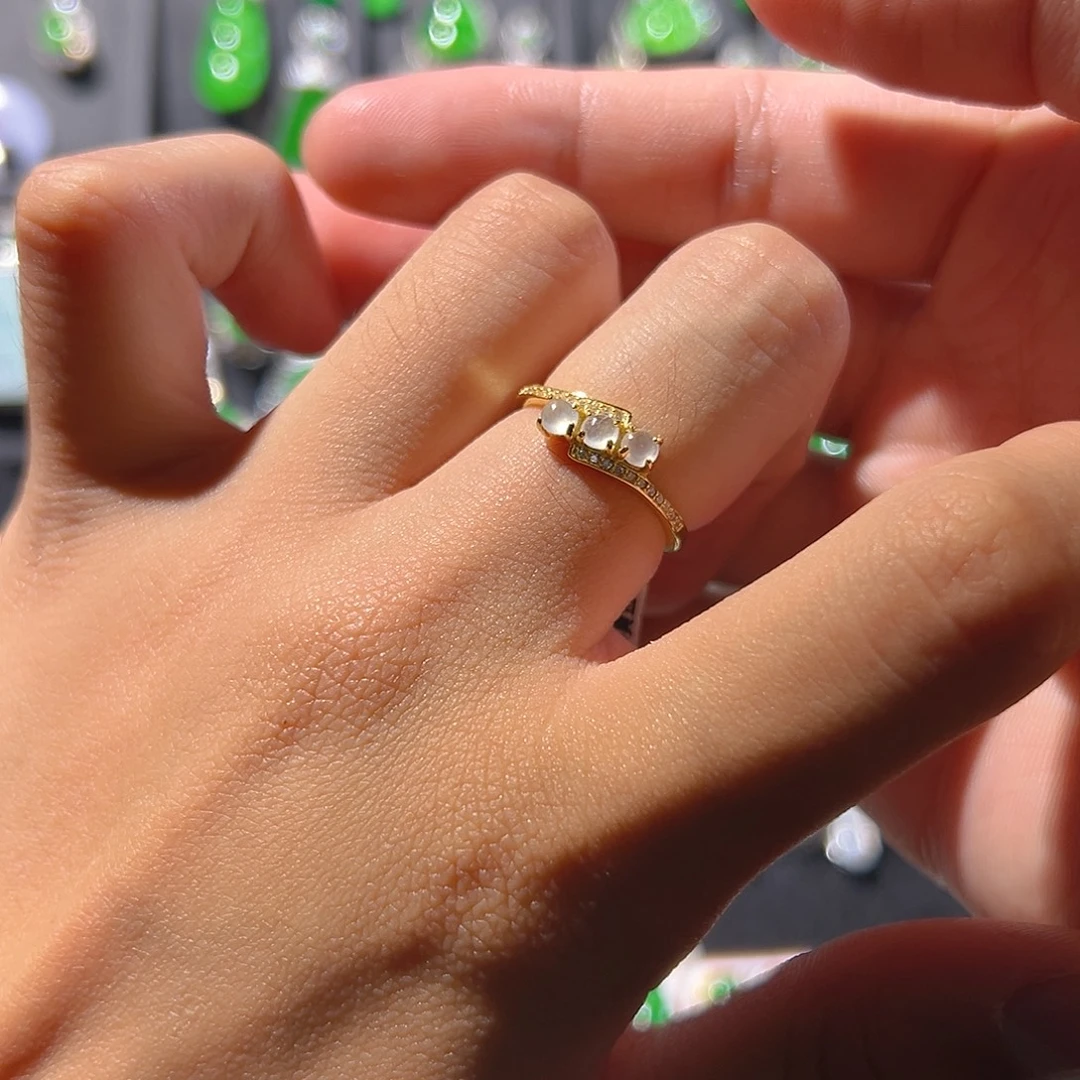 翡翠银S925镶嵌戒指