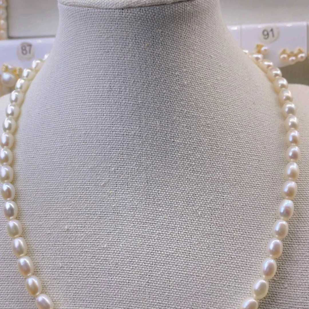 淡水珍珠颈饰银S925镶嵌